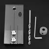 Pocket Hole Jig Step Drill Bit Set Dowel Hole Drilling Guide Locator Woodworking Tool