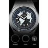 PINTIME Earth Style Men's Watches Stainless Steel Blue Planet Quartz Wristwatch for Man Luminous Waterproof Date
