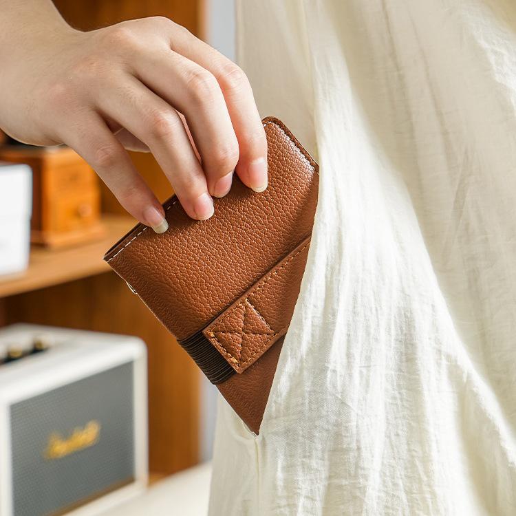 Deer & Sheep Grain Leather M5 Ring Binder: Portable, Removable, Minimalist Ins Style Notebook.