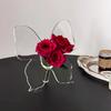Transparent Fjäril Akryl Blomvas Tredimensionella Blomsterarrangemang Tillbehör Fjärilsvas Hemdekoration