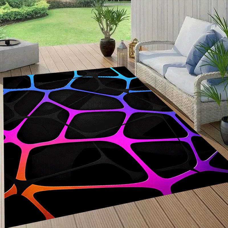 1pc Honeycomb Nest Print, Design Area Rug - Soft, Anti-Slip, and Durable Gaming Room Decor for Bedroom, Living Room