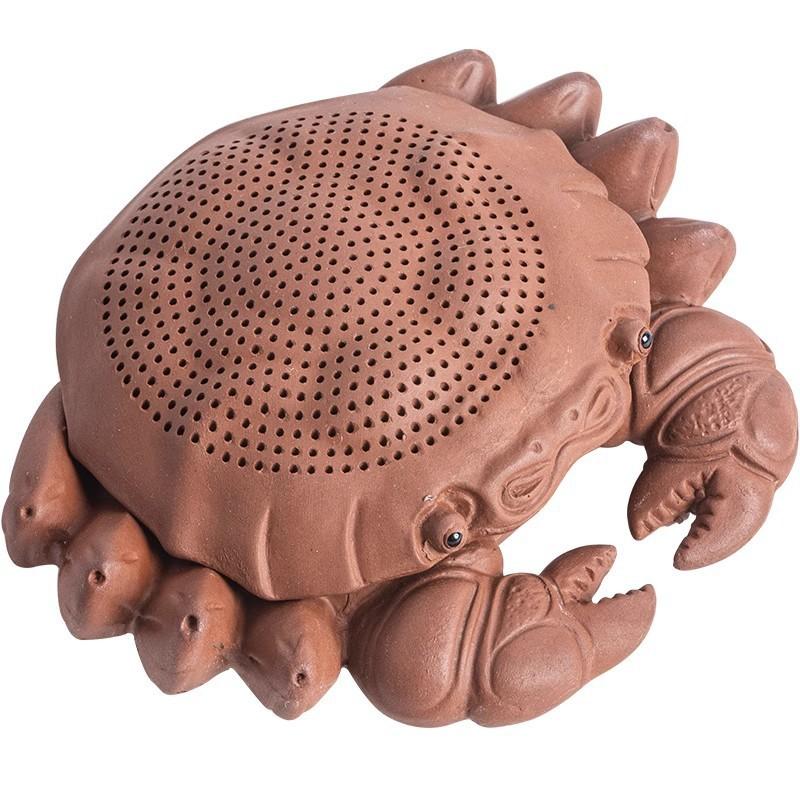Filtro Integrato a Forma di Granchio per Tè, Argilla Viola, Ornamento Animale da Tè, Accessori per Cerimonia del Tè, Decorazione da Tavolo