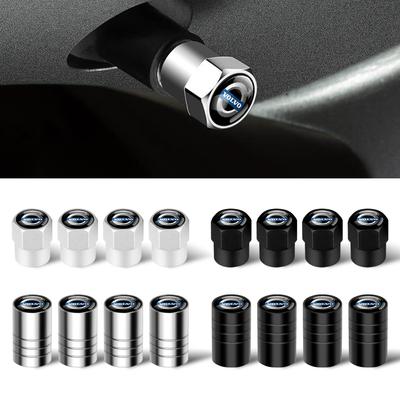4Pcs Car Styling 3D Metal Wheel Tire Valve Caps Badge Stem Case For Rdesign V40 V60 V90 V50 XC40 XC60 XC90 S60 S90 C50 C70