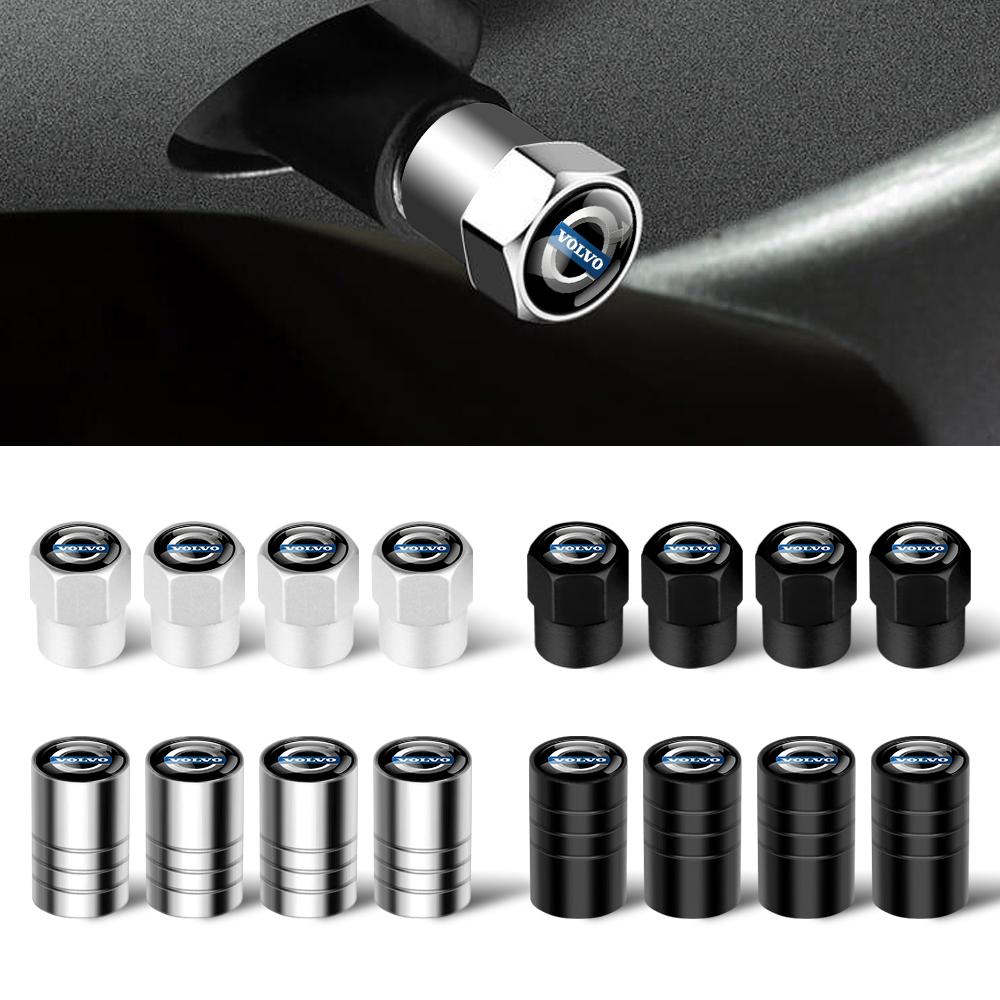 4Pcs Car Styling 3D Metal Wheel Tire Valve Caps Badge Stem Case For Volvo Rdesign V40 V60 V90 V50 XC40 XC60 XC90 S60 S90 C50 C70