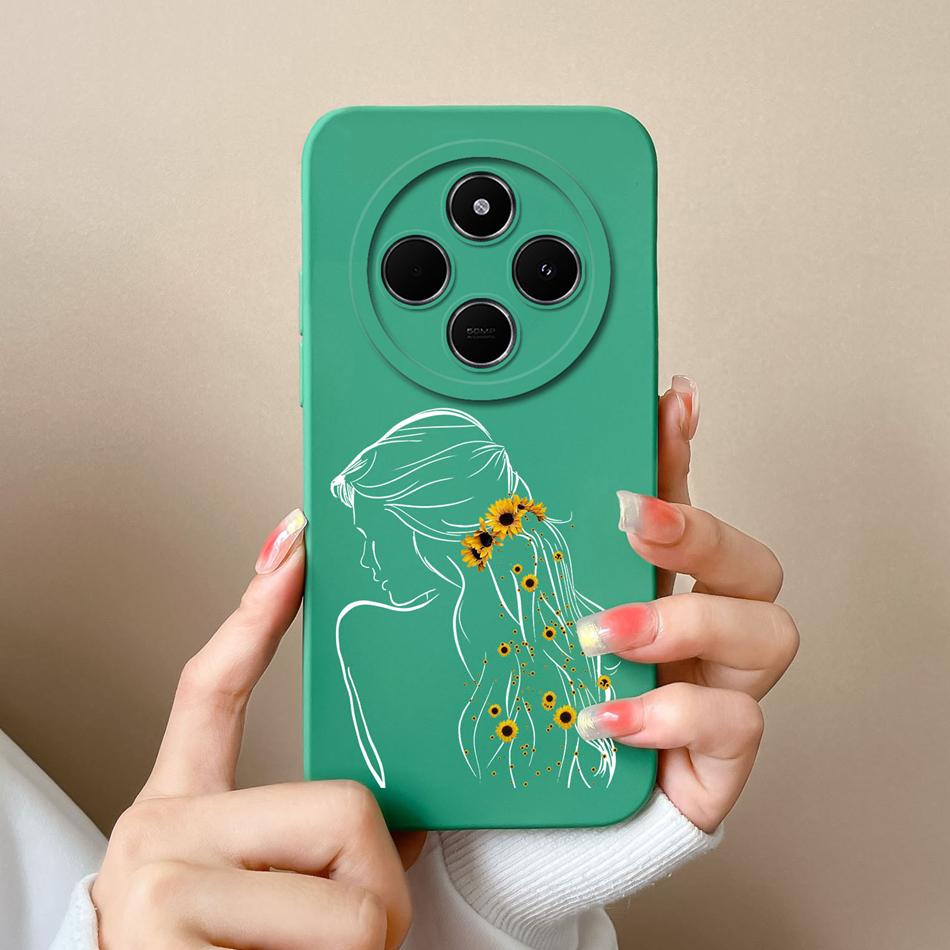 For Xiaomi POCO C75 Case Love Heart Butterfly Back Cover For POCO C 75 4G Phone Housing Soft High Quality Liquid Silicone Fundas