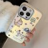Gilt Cute Pet for IPhone17 Phone Case 16 Laser 15 Promax 14 Cartoon 11 Electroplating