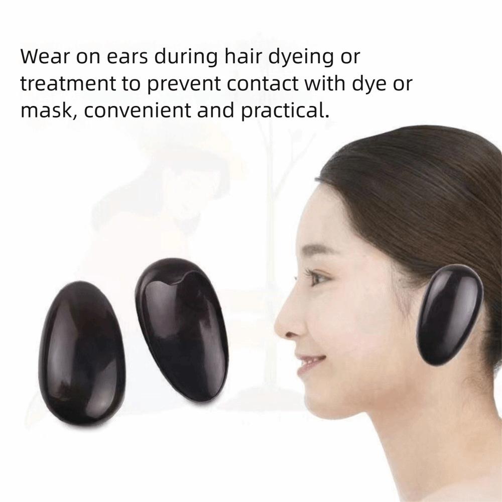 2Pcs Plastic Hair Dying Ear Covers Earmuffs Waterproof Hair Dyeing Protectors Bath Tool Reusable Hair Coloring Kit