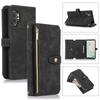 Custodia in Pelle con Cordino Lungo per Samsung Galaxy S25 Edge S24 FE S23 Plus S22 Ultra S21 S20 S10 Note 20 Portafoglio con Zip Copri Telefono per Carte