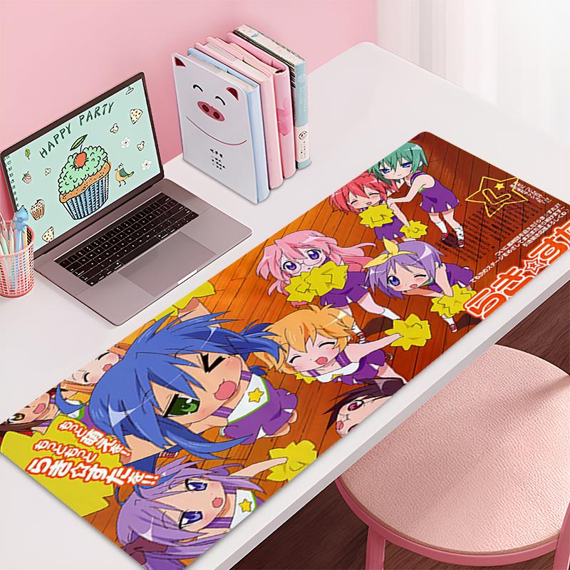 Anime Mouse Pad Large Gaming Laptop Accessories Deskmat Desk Protector Anime Konata Izumi Rubber Keyboard Mat Kawaii Mousepad
