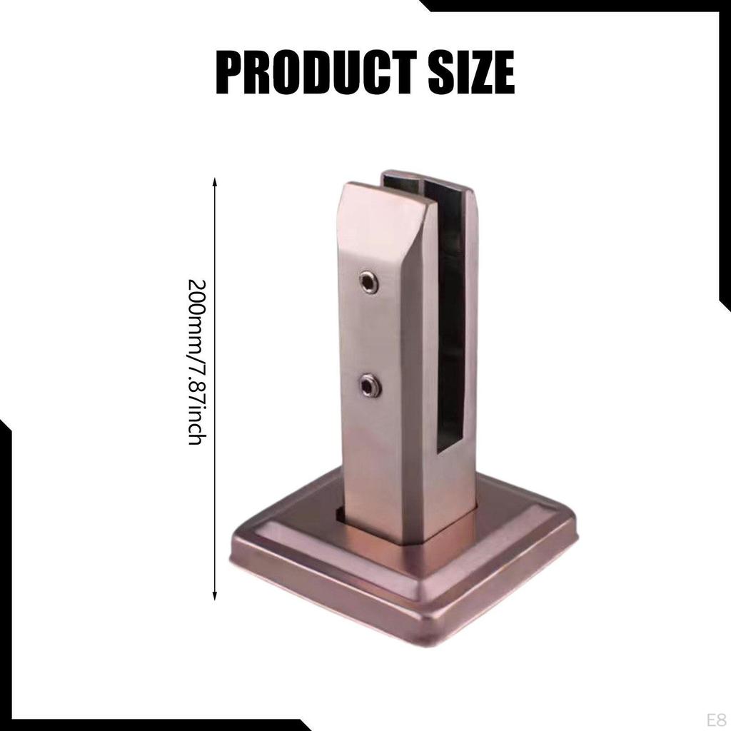 Floor Clamp 10-13 Mm Thick with Screw Square Pool Fence Spigot Glass Spigots for Staircase Balcony
