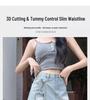 Women's High-Waisted A-Line Denim Skort with Irregular Tie Design - Petite Fit