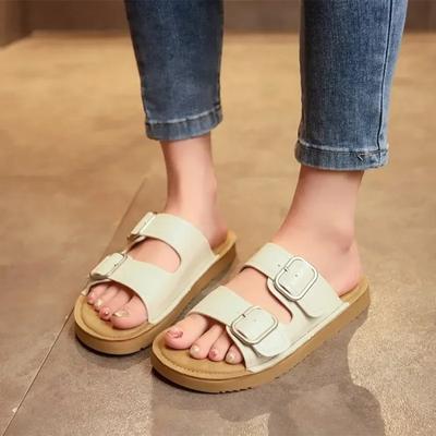 New Fashion Trend Women's Sandals Summer 2024 Soft Soled Non-slip Slippers Comfortable Flat Shoes Indoor Outdoor Sandals