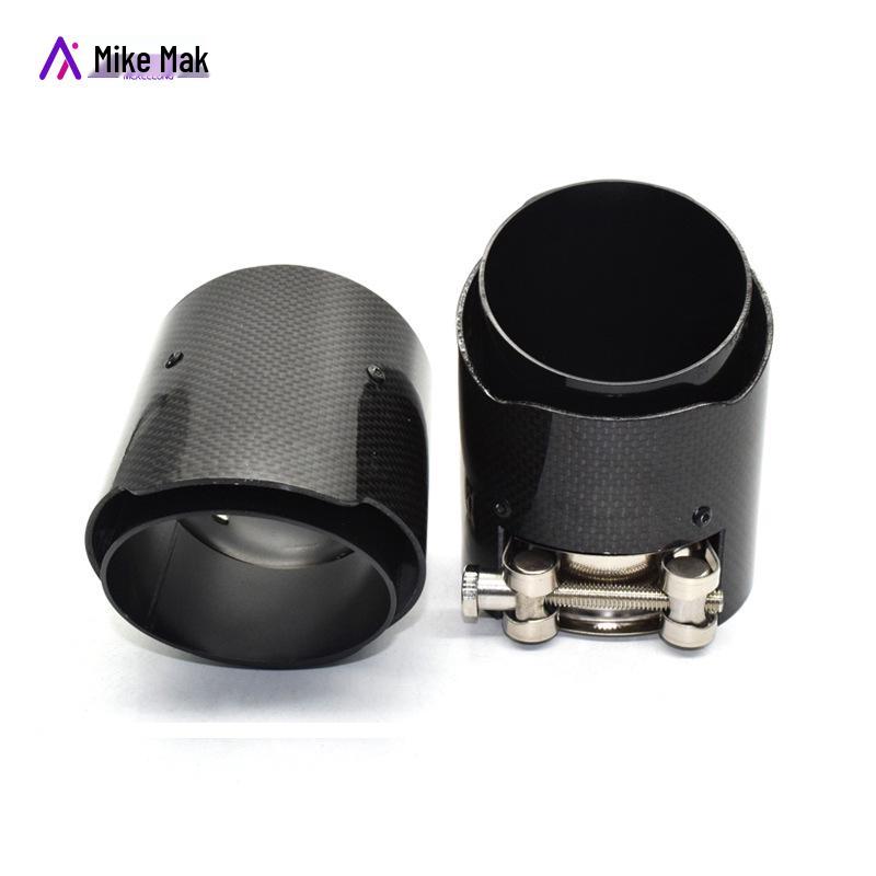 BMW M2/M3/M4 Carbon Fiber Exhaust Tip - Black AK Weld-Free