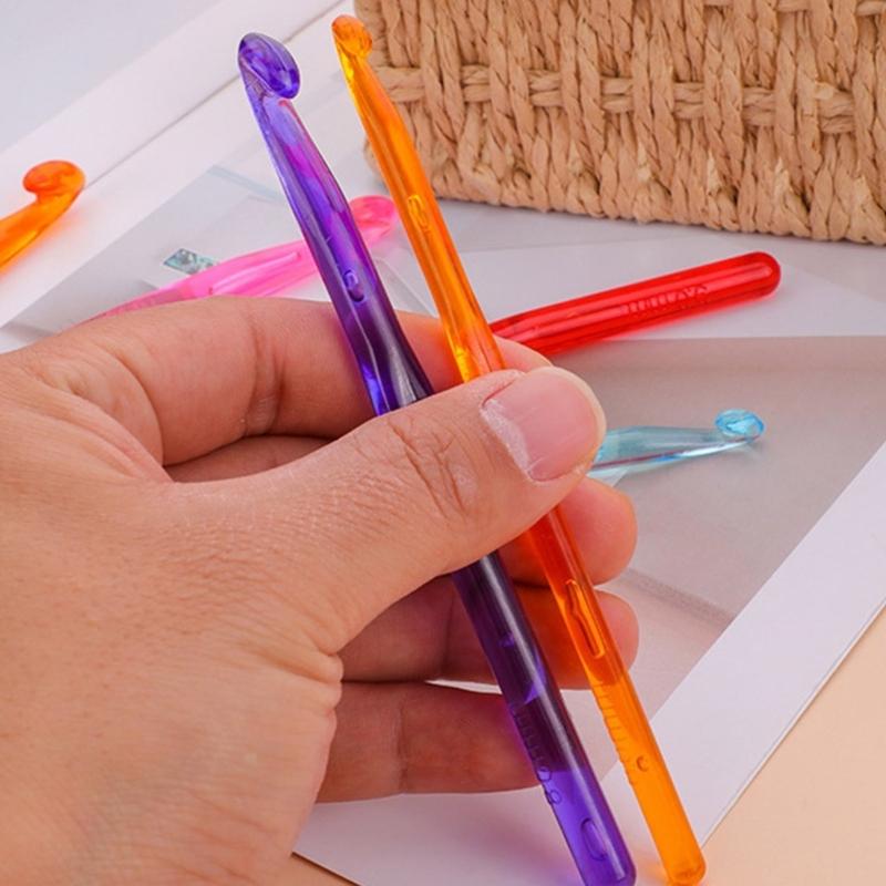 9 Stück Bunte Häkelnadel Ergonomischer Griff Häkelnadel Anfänger Häkelnadel Set zum Häkeln Stricken 3mm-10mm 12mm