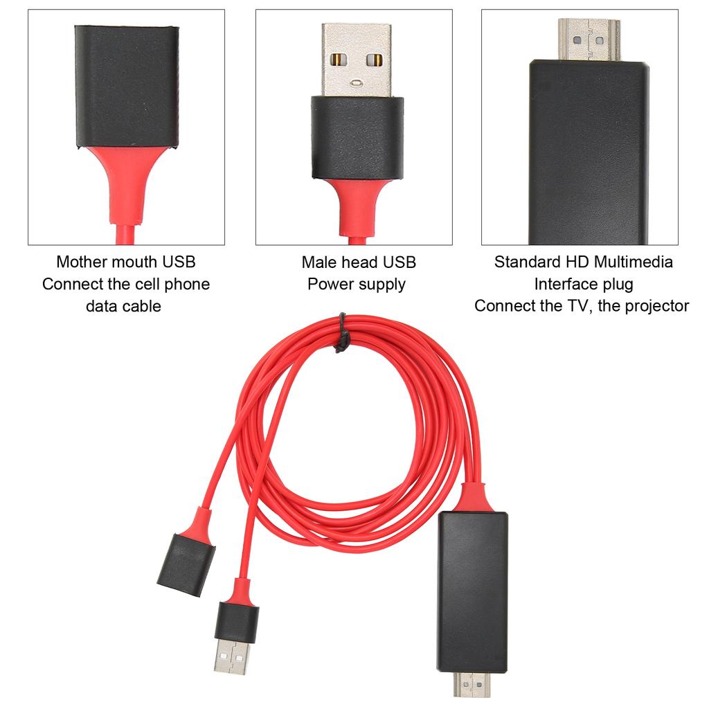 HDTV Kabeladapter 1080P HD Multimedia-Schnittstellenkabeladapter für TV-Display-Projektor