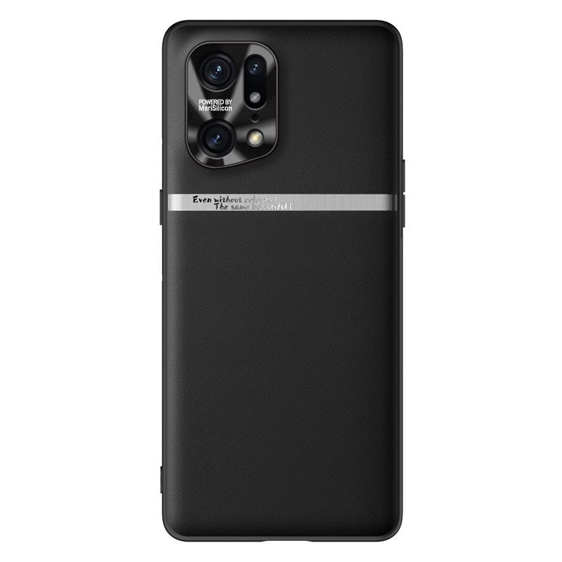 Husa de protectie pentru telefon din piele lichida pentru OPPO Find X5 Pro, anti-cadere, dintr-o bucata.