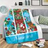 Santa Claus Christmas Customized Your Name Blanket Warm Comfortable Soft Blanket For Chair Office Sofa Bed Sofa Office Camping Suitable For Gifting