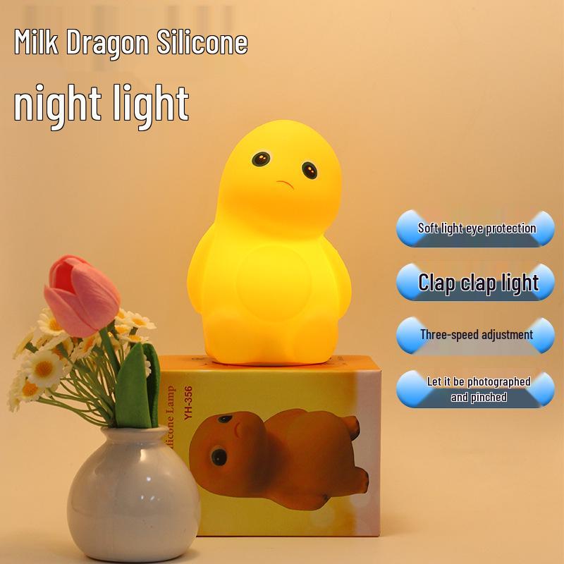 

Ruby Silicone Pat Light: Cute Bedside Sleep Lamp with Tilting Head 1W (In Stock/Charging Cable + Color Box)