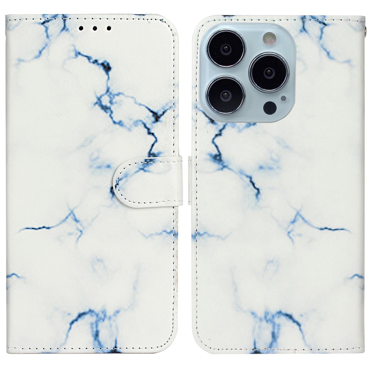 

For iPhone 16 Case Pattern Stand Leather Phone Cover Card Slots Design