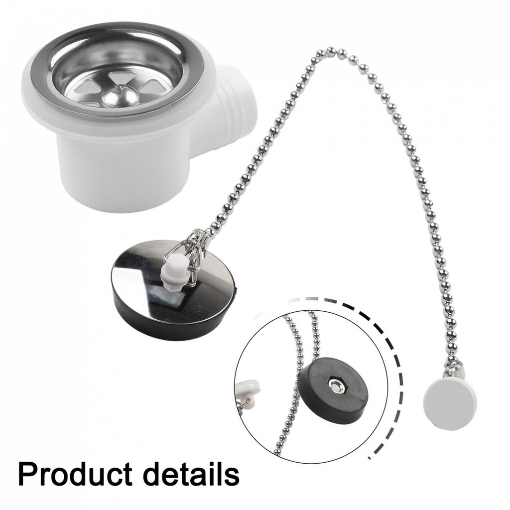 Compact Stainless Steel Sink Waste Drain for RVs and Boats Installation