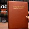 A4/B5 Leather Meeting Minutes & Record Notebook