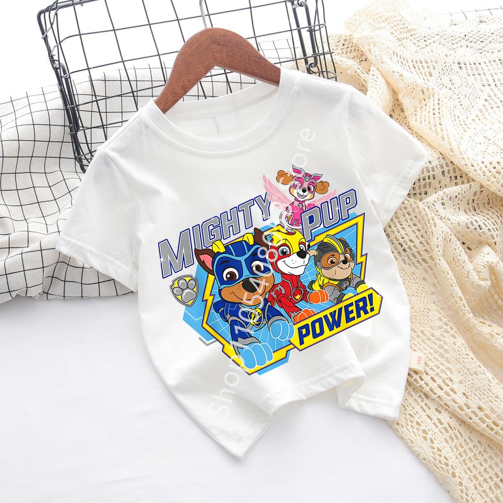 Cool TShirt Skye Chase Summer Oneck Tops Boy Girl Number Tees Animal Baby Birthday Clothes Cartoon Casuals Tops