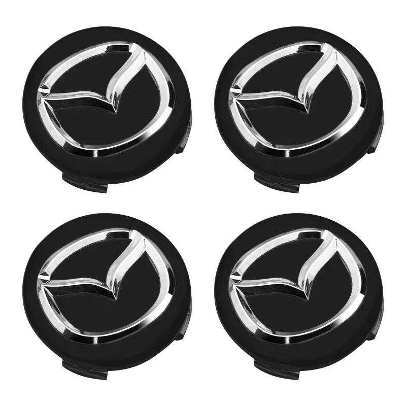 4PCS 56mm Wheel Center Cap Logo Hub Cover Badge Emblem For Mazda 6 3 CX5 2 CX7 Demio Atenza Axela MX30 CX30 CX3 CX9 MX5 RX8 RX7