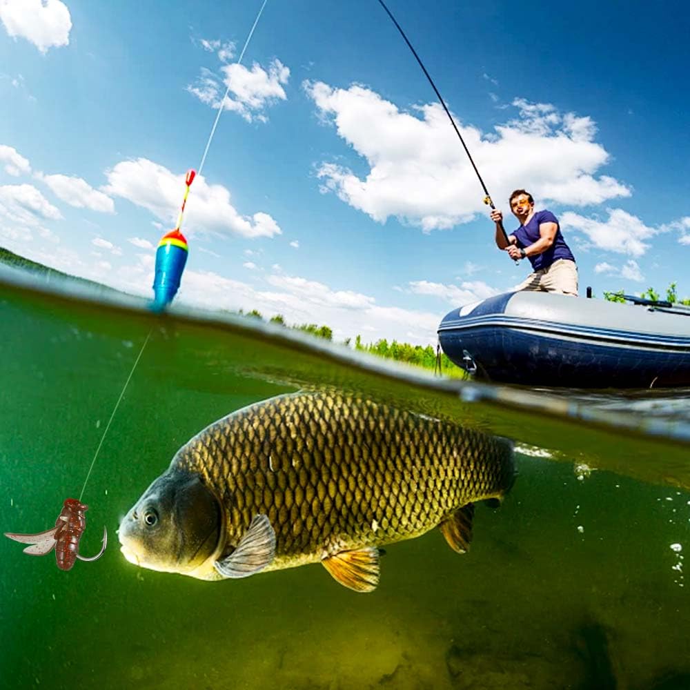 20 pezzi Esca Bionica per Pesca a Mosca Esca da Pesca a Mosca per Trota Esca Swim Baits Attrezzatura da Pesca Pesca in Torrente Pesca alla Trota