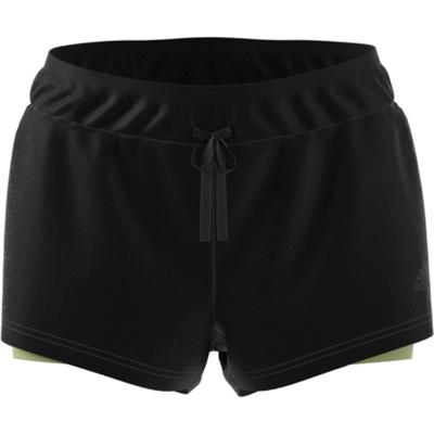 W 2 In 1 Comfortable Lace-Up Faux Two-Piece Sports Shorts Women Shorts Black Matamata FI6714