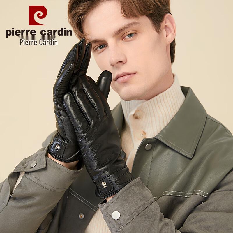Pierre Cardin Men's Goat Leather Winter Touchscreen Gloves