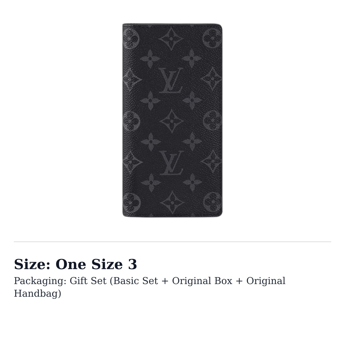 LOUIS VUITTON Seifs Brazza Monogram Eclipse