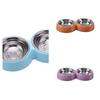 Colorful Pet Stainless Steel Double Bowl Plastic Pet Bowl Wholesale From Factory