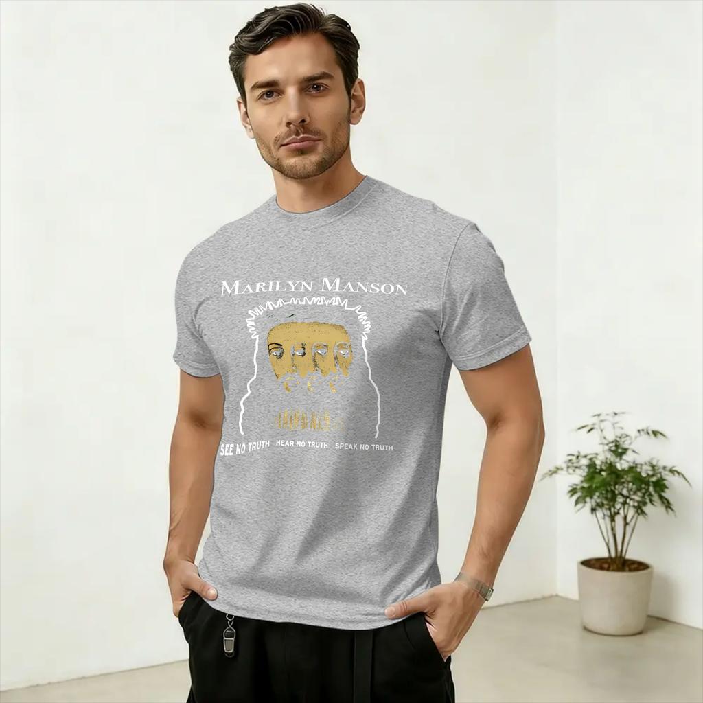 Marilyn Unisexson Band Holy Wood TShirt Summer Cotton TShirts For Couple Fashion Casual Tee Shirt Short Sleeve Y2K Fun Clothes
