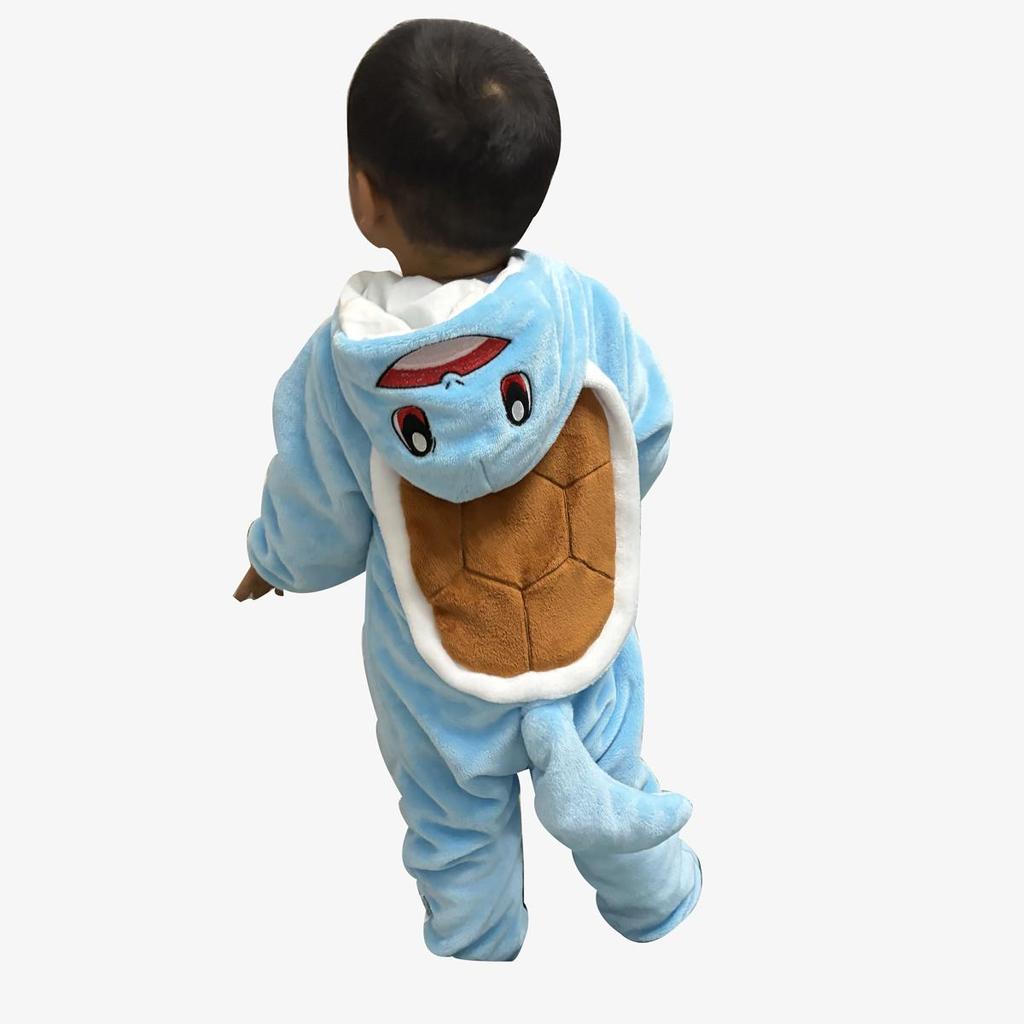 Blauwe Schildpad Onesies Voor Baby, Peuter Romper, Cartoon Baby Kigurumi Flanellen Anime Pyjama, Halloween Kerstmis Cosplay Kostuum, Feestcadeau