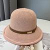 Summer New Bucket Hat Women's Face Small Sunscreen Sunshade Top Hat Straw Woven Versatile Breathable Basin Hat