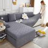 Copridivano Jacquard in Pile di Corallo Elastico Senza Braccioli - Colore Unico Universale per Chaise Longue, Design Moderno e Semplice.