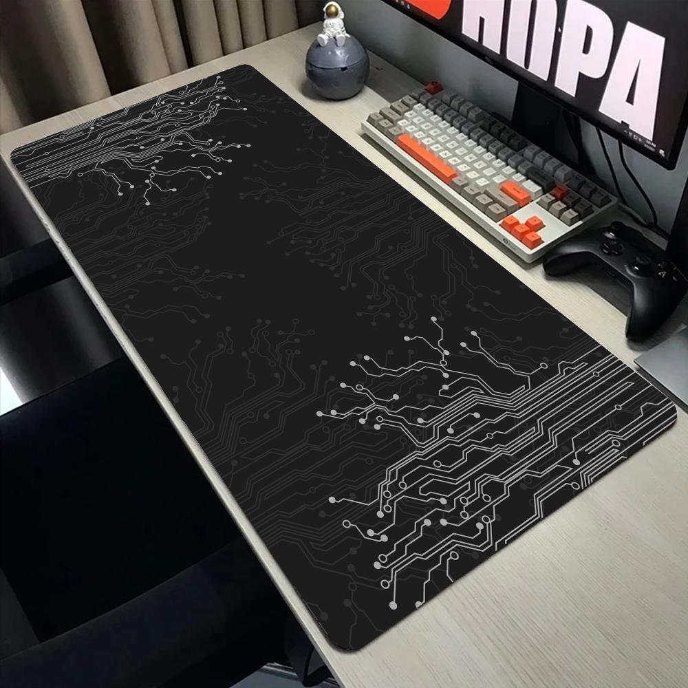 Electrical circuits Mouse Pad Large Computer Accessories Office Game Table Mats XL Anti-slip Gaming Keyboard Mousepads Desk Pads