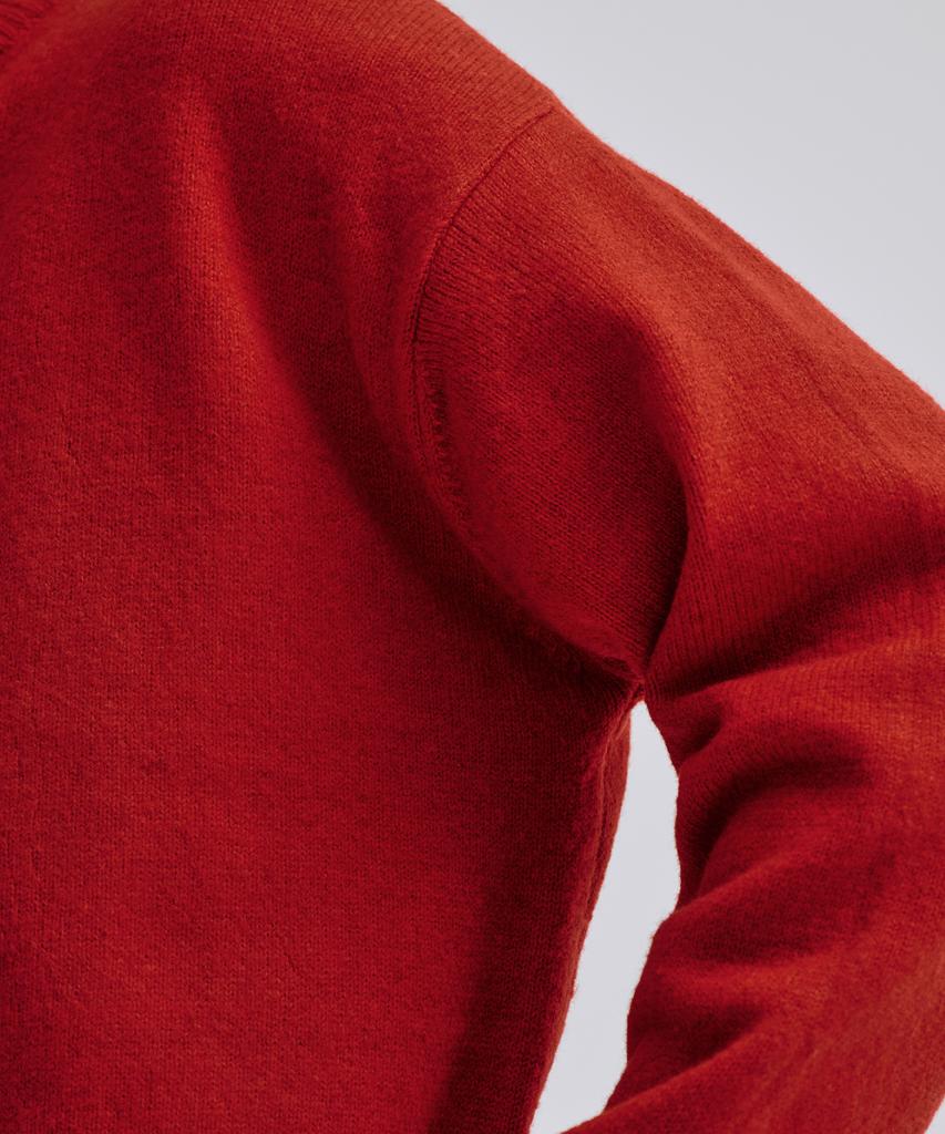 TAKEASY Essential Crop Knit Cardigan (Red)