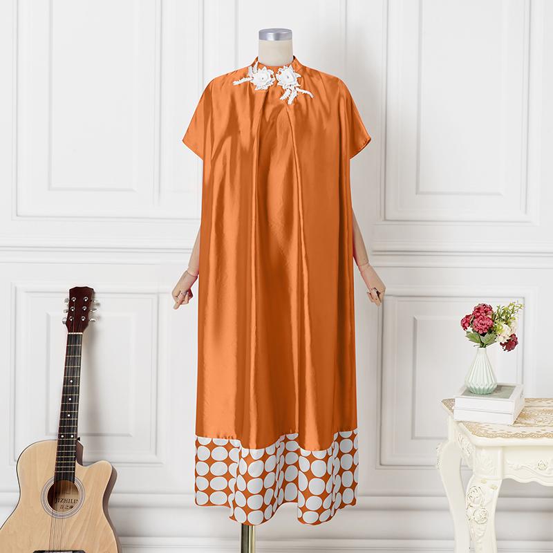 Oversized Women Short Sleeve Print Casual Loose Maxi Dress