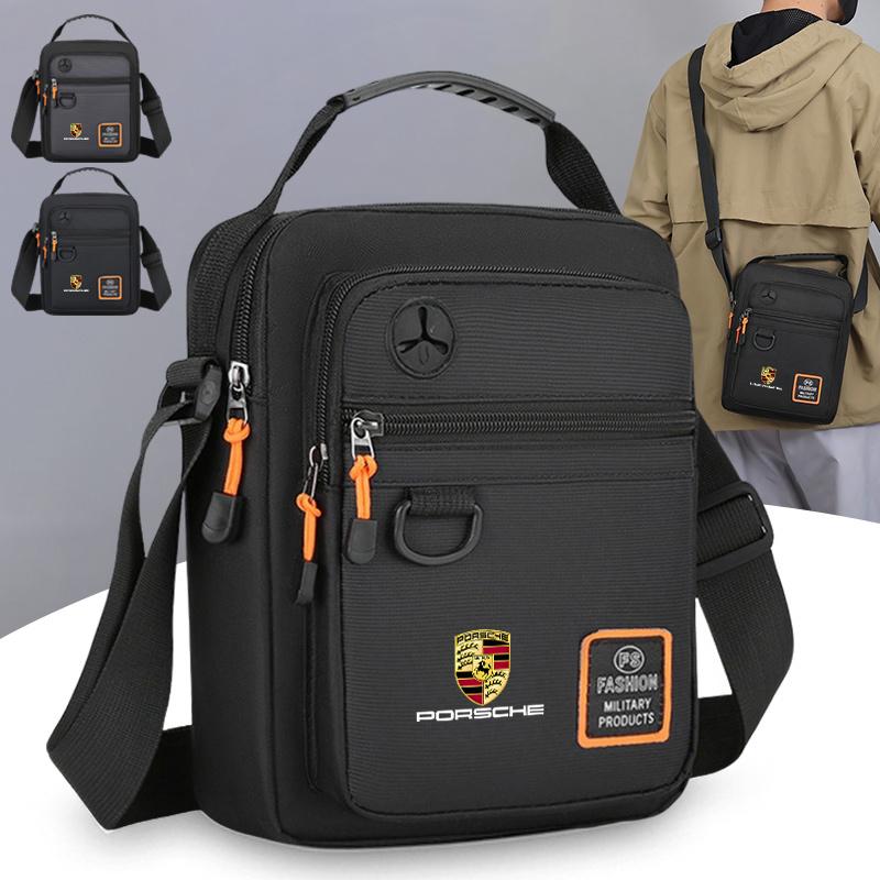 Borsa a Mano Grande in Nylon Casual da Auto Borsa a Tracolla Elegante per Porsche Cayenne Panamera Macan Boxster Cayman 718 911 Adesivo blsh61