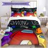 3pcs Duvet Cover Set (1*Duvet Cover + 2*Pillowcase, Without Core), Among Us Print Soft All‑Season Bedding Set, Home Bedroom Decor Gift