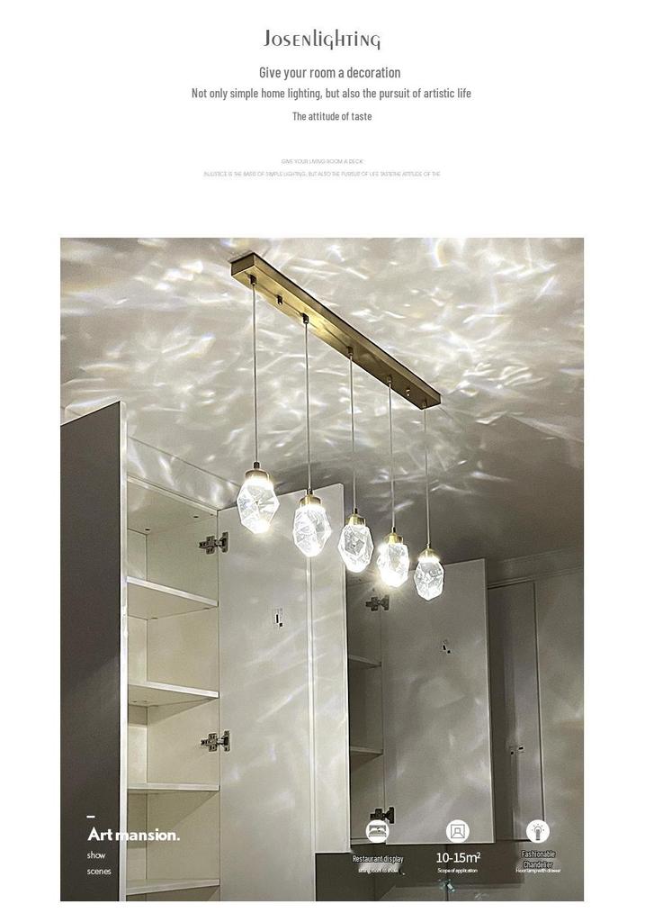 Modern Crystal Duplex Pendant Lamp for Luxury Mezzanines and Lofts