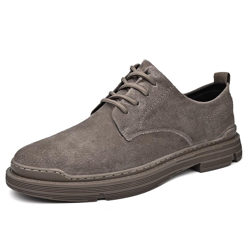 Men s Cowhide Casual Business Shoes - Low-Top Formal Leather Footwear for Spring and Autumn 40 коричневый