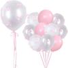 Pink Bow Latex Balloons Set Pink Bow White Latex Balloon for Birthday Wedding Birthday Party Supplies Favors Baby Shower Decor