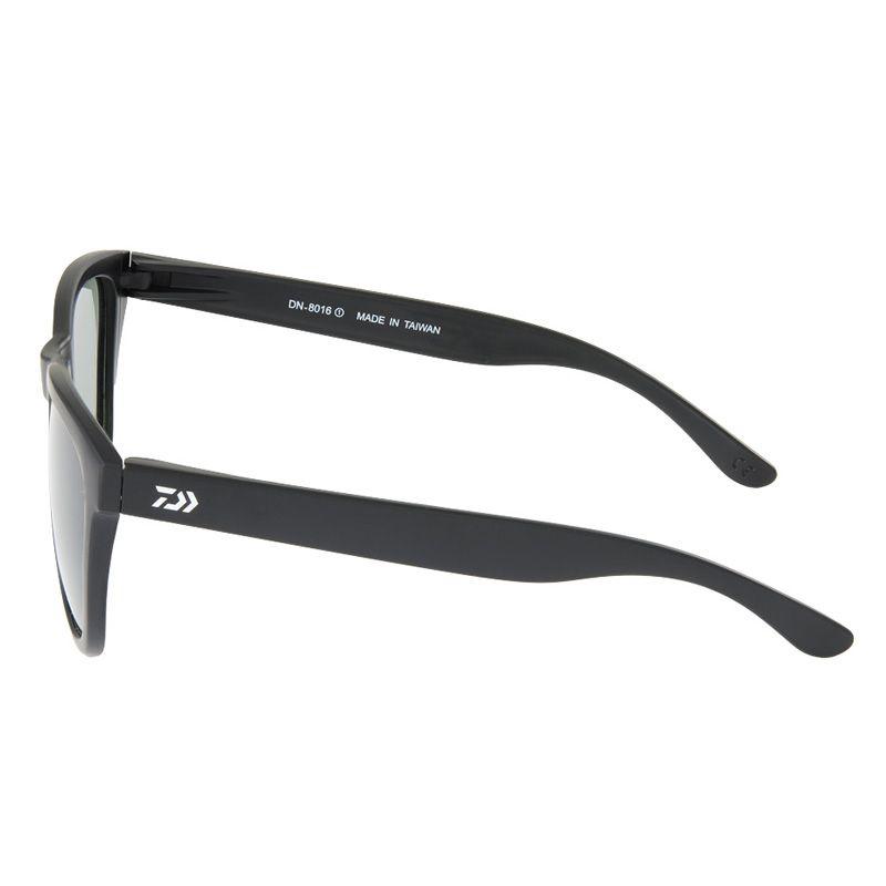 Used DAIWA Polarized Sunglasses Fishing Men's Triacetate DN-8016 Wellington UV Cut Sports Frame Matte Black Lens Gray Blue Mirror Gray