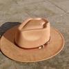 Vegan Suede Arrow-shaped Cap Women's Hat with Variousaccessoriesmen'sfedora Distressed Suede Hat Bohemianstylehat Men'sstraw Hat