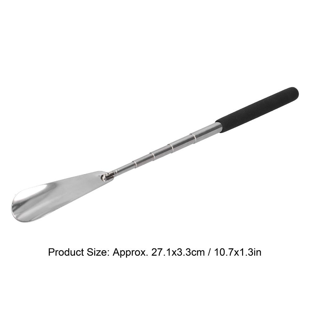 Durable Stainless Steel Shoe Horn Black 17.1x1.1cm Shoe Lifter Shoe Wearing Aid Elderly People Shoe Putting on