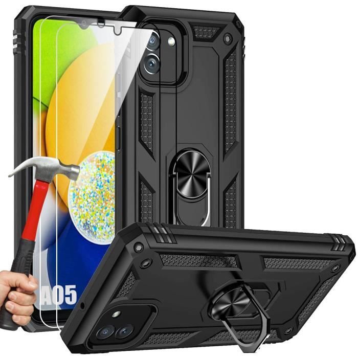Coque de protection - booling - samsung galaxy a05 - rigide - noir - support 360°