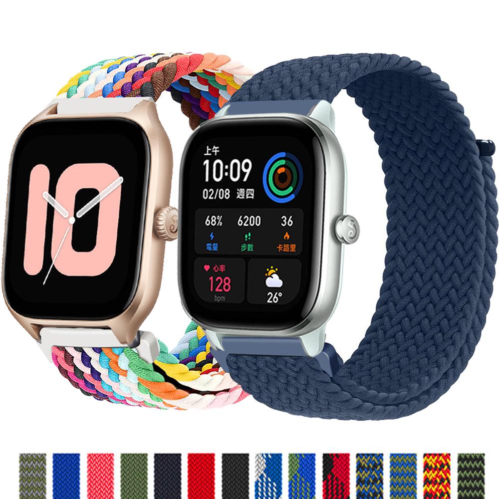Band For Amazfit GTS/4/2/2e/3/GTS2 Mini/GTR/4/3/Pro/GTR2/47mm/stratos Braided Elastic 20mm/22mm Watch Bracelet Amazfit Bip Strap