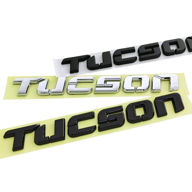 Rlapg3 Dla Hyundai Tucson Naklejka Metalowy Chromowany Czarny Logo Emblemat Tucson Litery Tabliczka z Nazwą Naklejka Odznaka Bagażnika Samochodu Akcesoria